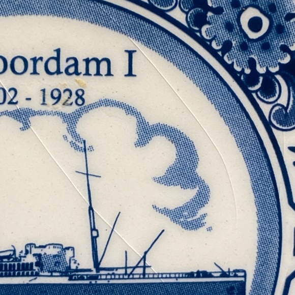 2 Pc HOLLAND AMERICA Porcelain Drink Coasters ss Noordam I, ss Zaandam I - Picture 7 of 11